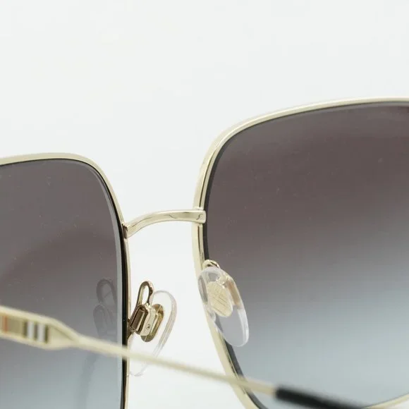 💯 NEW BURBERRY BE3119 JUDE 11098G GOLD GREY SQUARE SUNGLASSES - Picture 4 of 13